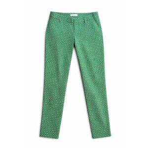 Gap Slim Crop Ankle Pants Green Polka Dot Size 2 Stretch